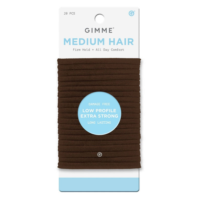 Gimme Beauty Low Profile Hair Band - Brown - 20pk