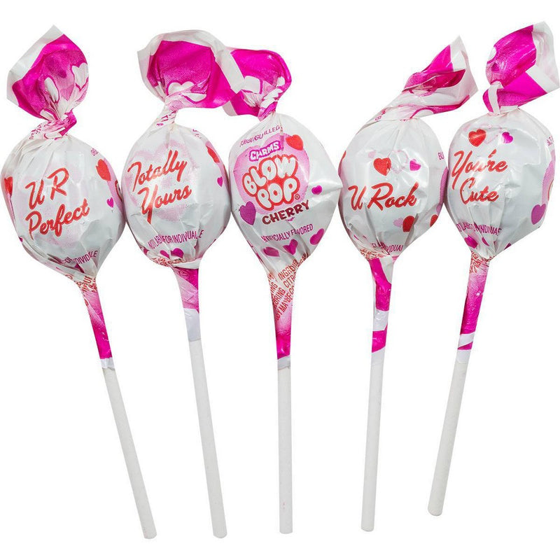 Blow Pops Valentine's Day Classroom Exchange Bubble Gum Pops - 13.75oz/25ct