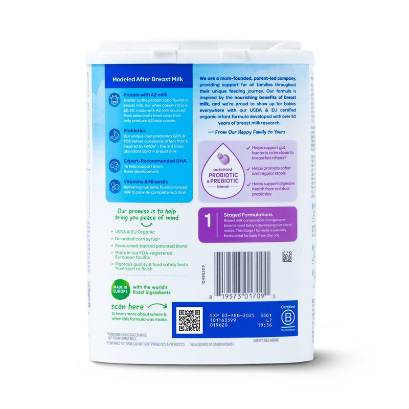 Happy Baby Organic Infant Formula Powder A2 - 22.9 fl oz