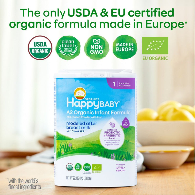 Happy Baby Organic Infant Formula Powder A2 - 22.9 fl oz