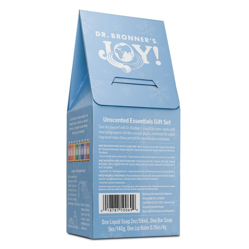 Dr. Bronner's Bar + Lip Balm Gift Set - Unscented - 2oz