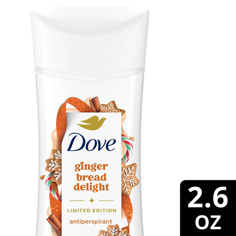 Dove Beauty Limited Edition Holiday Treat Antiperspirant Deodorant - Travel Size - Gingerbread Delight - 2.6oz