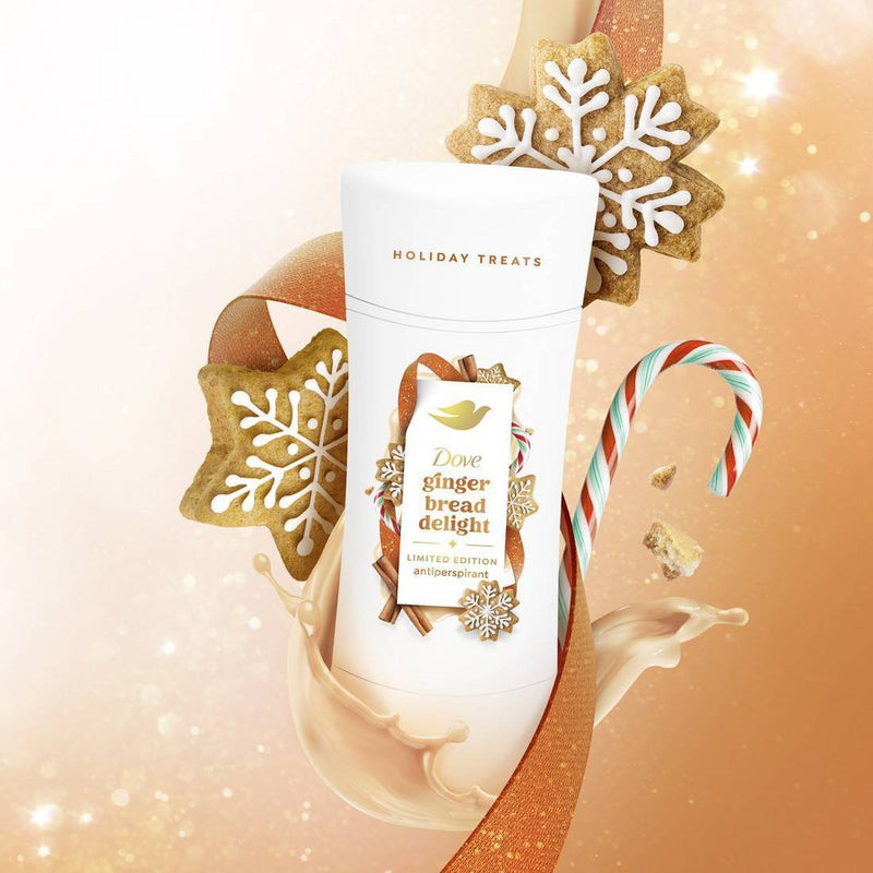 Dove Beauty Limited Edition Holiday Treat Antiperspirant Deodorant - Travel Size - Gingerbread Delight - 2.6oz