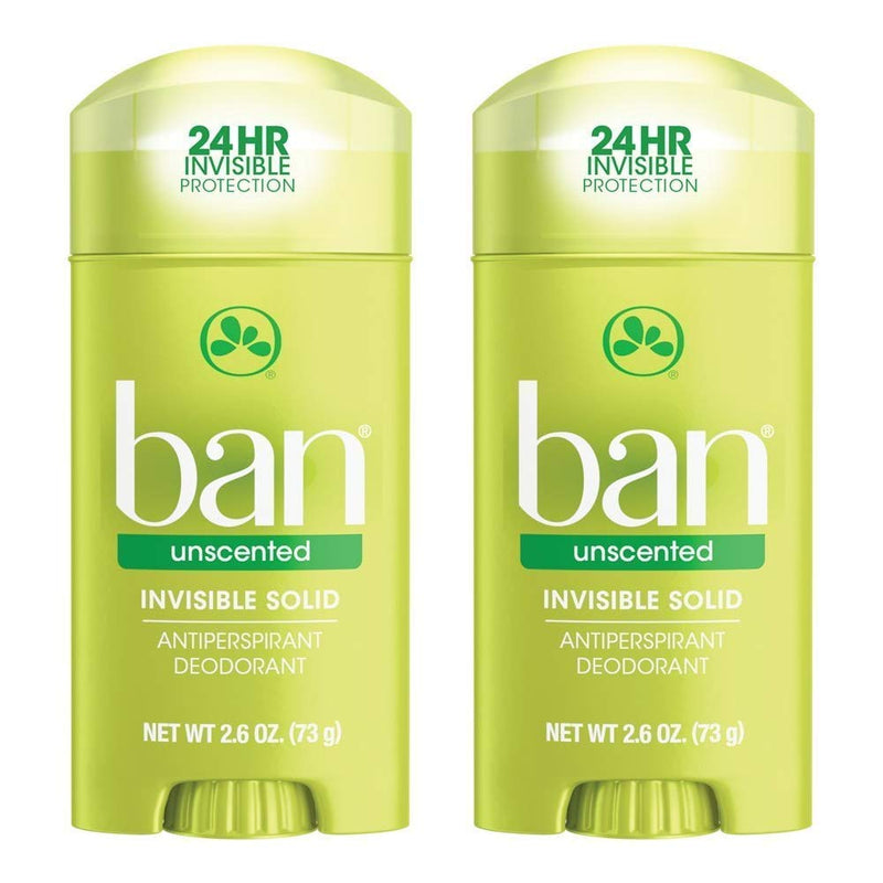 Ban Anti-Perspirant Deodorant Invisible Solid Unscented 2.60 Oz SINGLE