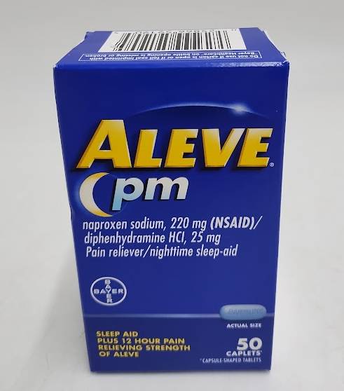 Aleve NSAID Pain Reliever & Fever Reducer Night-Time Liquid Gels- 50ct 06/2027