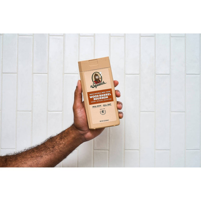DR. SQUATCH Men's Non-Exfoliating Body Wash - Wood Barrel Bourbon - 14 fl oz