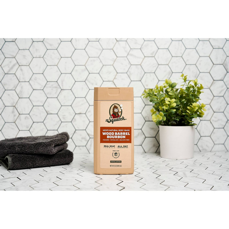 DR. SQUATCH Men's Non-Exfoliating Body Wash - Wood Barrel Bourbon - 14 fl oz