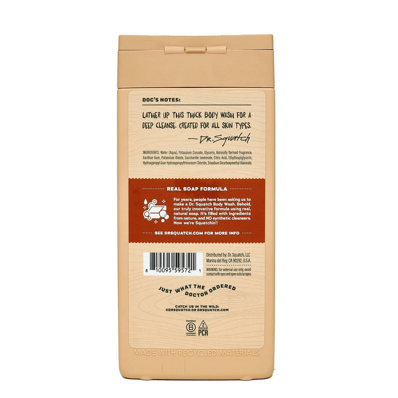 DR. SQUATCH Men's Non-Exfoliating Body Wash - Wood Barrel Bourbon - 14 fl oz