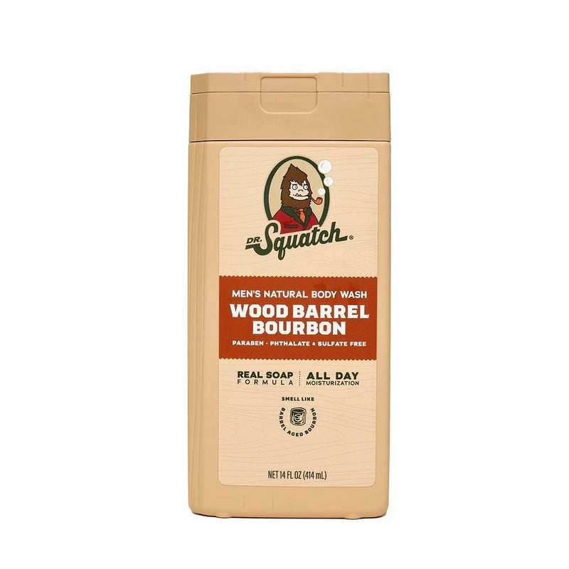 DR. SQUATCH Men's Non-Exfoliating Body Wash - Wood Barrel Bourbon - 14 fl oz