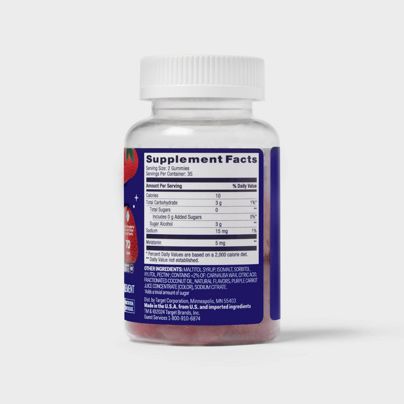Sugar Free Melatonin Gummies - 70ct - up&up