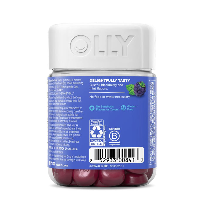 OLLY Extra Strength Sleep Gummies - Blackberry Mint - 50ct