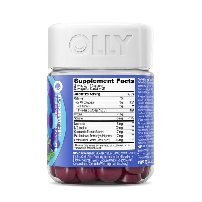 OLLY Extra Strength Sleep Gummies - Blackberry Mint - 50ct
