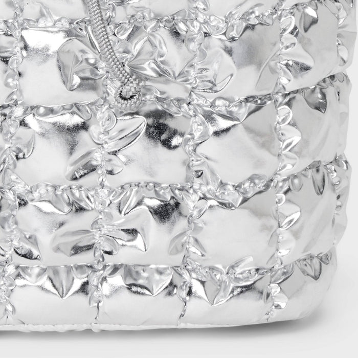 Girls' Mini Quilted Backpack - art class Silver