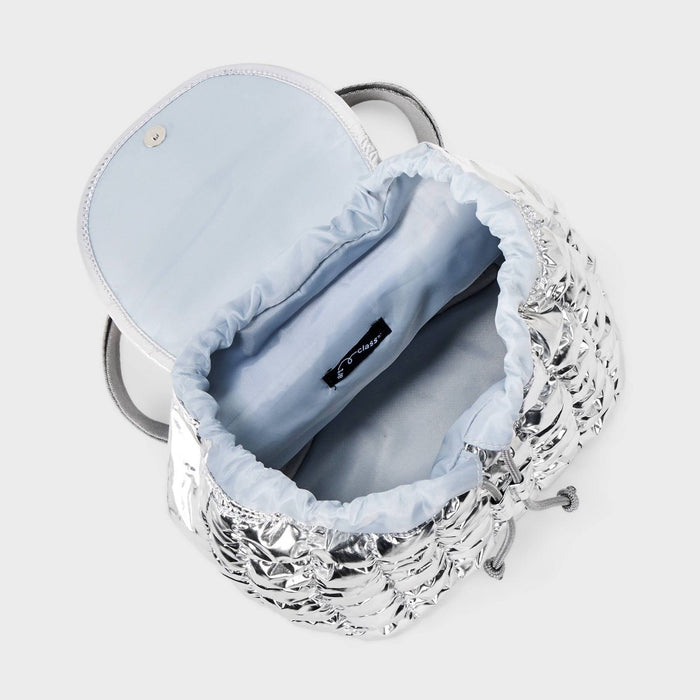 Girls' Mini Quilted Backpack - art class Silver