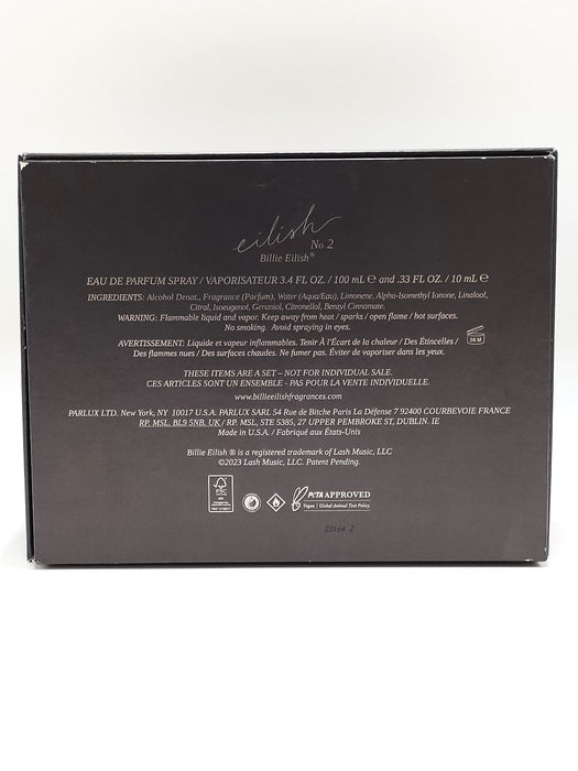 Billie Eilish No. 2 Eau de Parfum (3.4 oz) + Travel Spray 2pc set