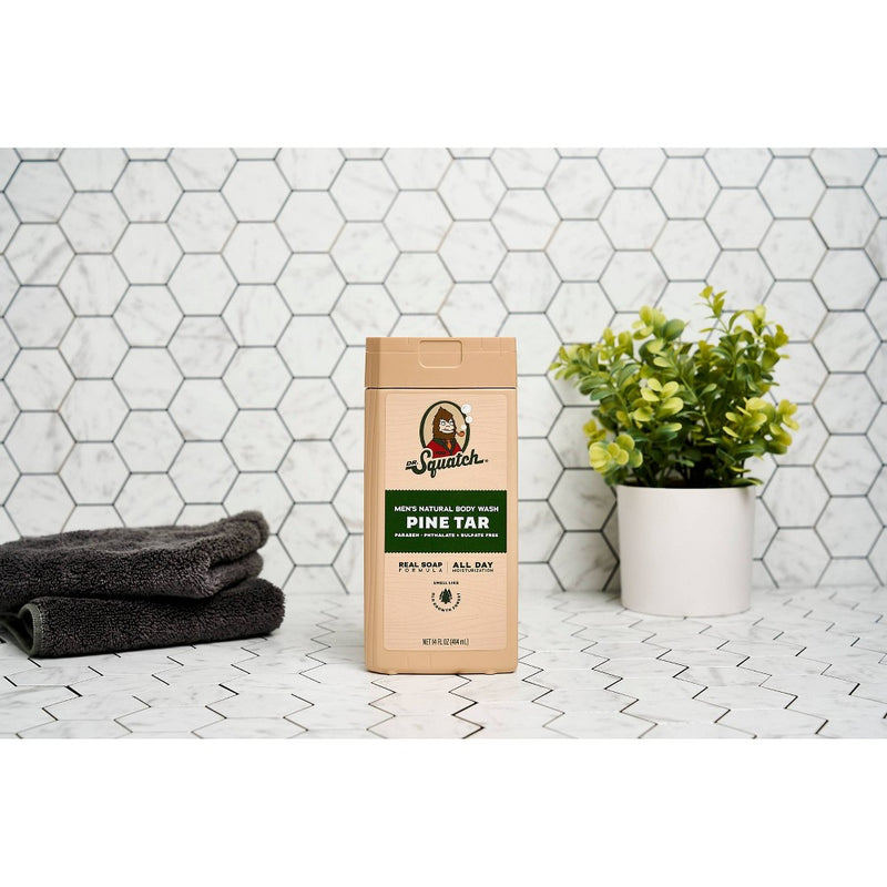 DR. SQUATCH Men's Non-Exfoliating Body Wash - Pine Tar - 14 fl oz
