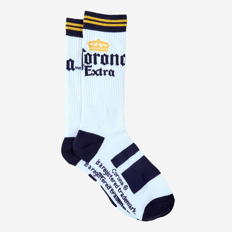 Men's Corona Athletic Crew Socks - Off-White 10-13