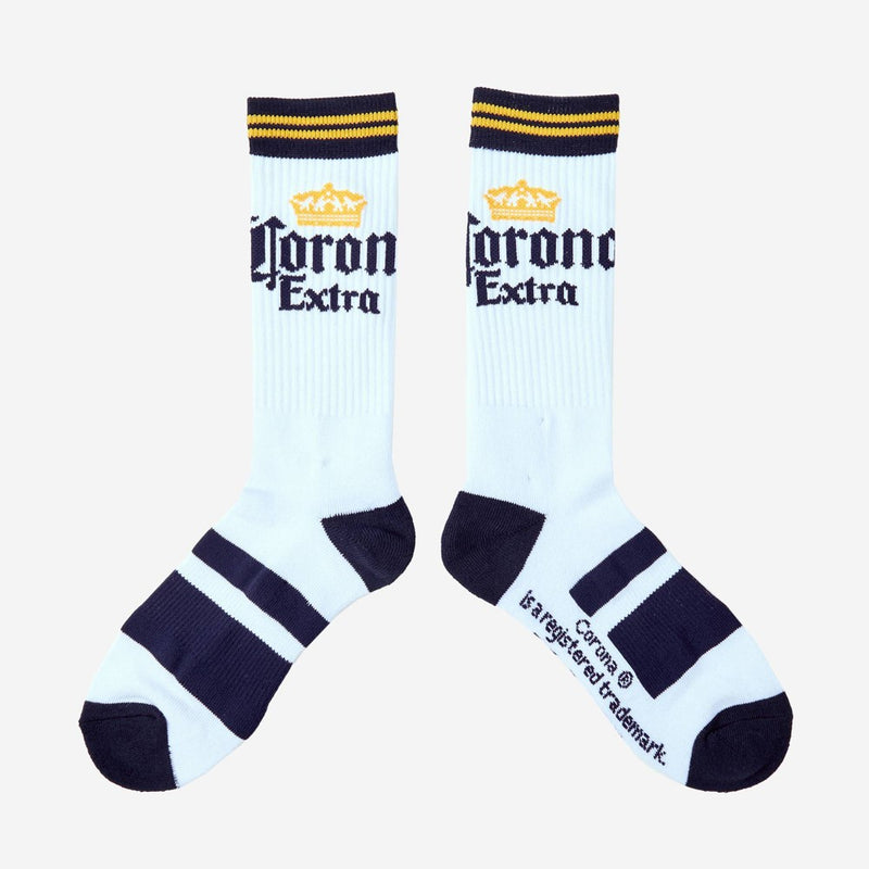 Men's Corona Athletic Crew Socks - Off-White 10-13