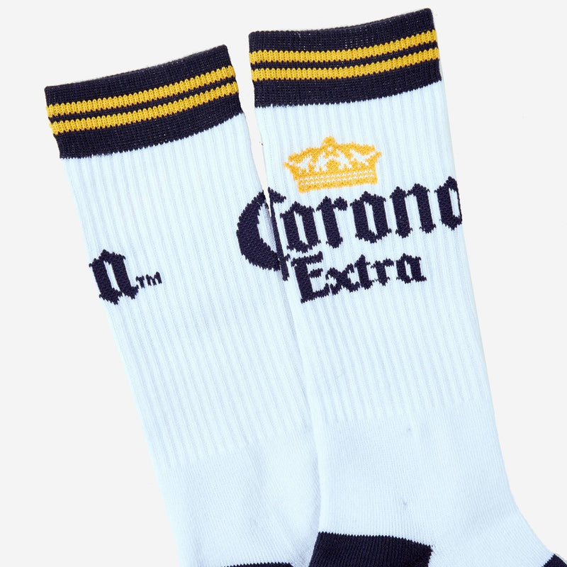 Men's Corona Athletic Crew Socks - Off-White 10-13