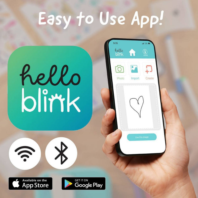Ceaco Hello Blink Sticker Maker Create Your Own Stickers - Bluetooth Mini