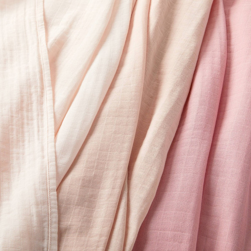 Muslin Swaddle Baby Blanket - Pink Solids - 3pk - Cloud Island