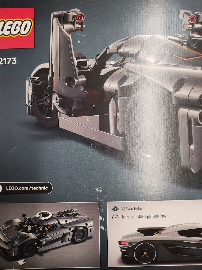 LEGO Technic Koenigsegg Jesko Absolut Gray Hypercar Sport Car 42173 SEE DETAILS