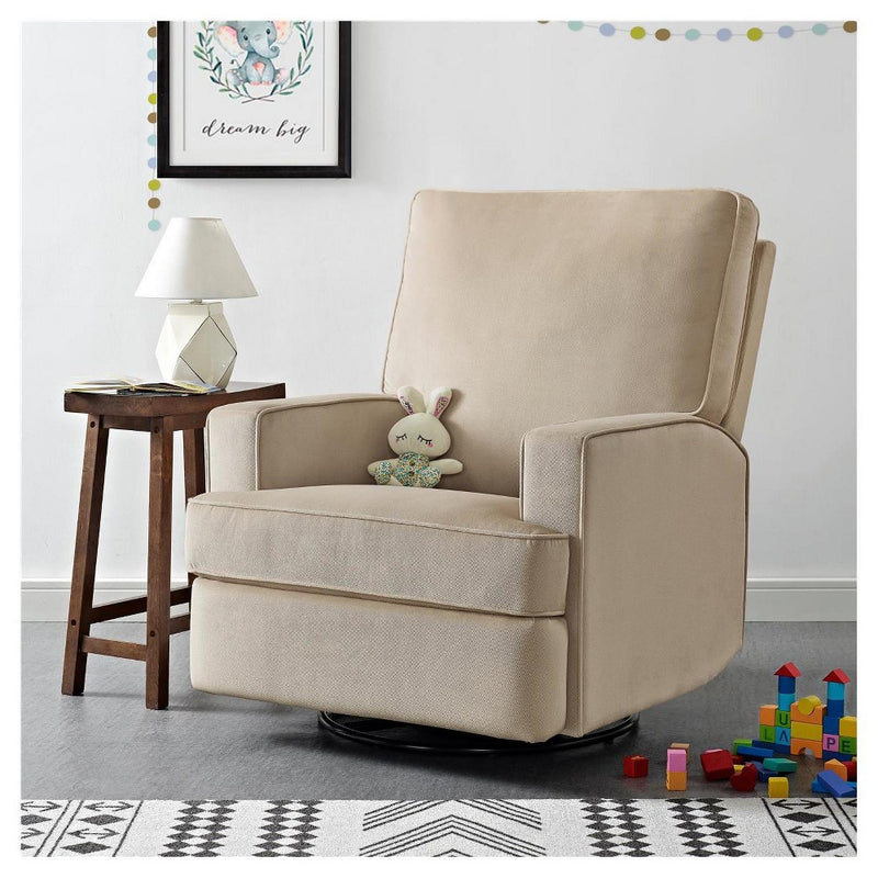 Baby Relax Addison Swivel Gliding Recliner - Beige (LOCAL PICKUP ONLY)