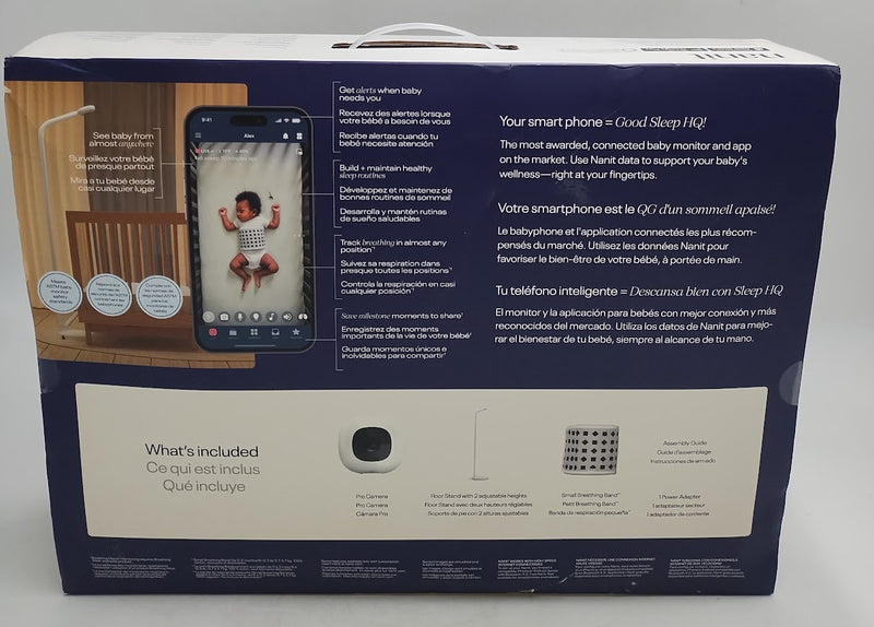 Nanit Pro Smart Baby Monitor & Floor Stand - White SEE DETAILS
