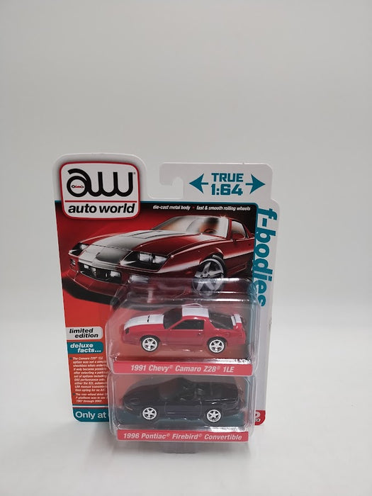 Auto World 1991 Chevrolet Camaro Z28 1996 Pontiac Fireball Convertible