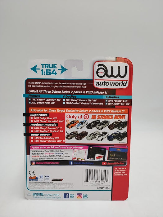 Auto World 1991 Chevrolet Camaro Z28 1996 Pontiac Fireball Convertible