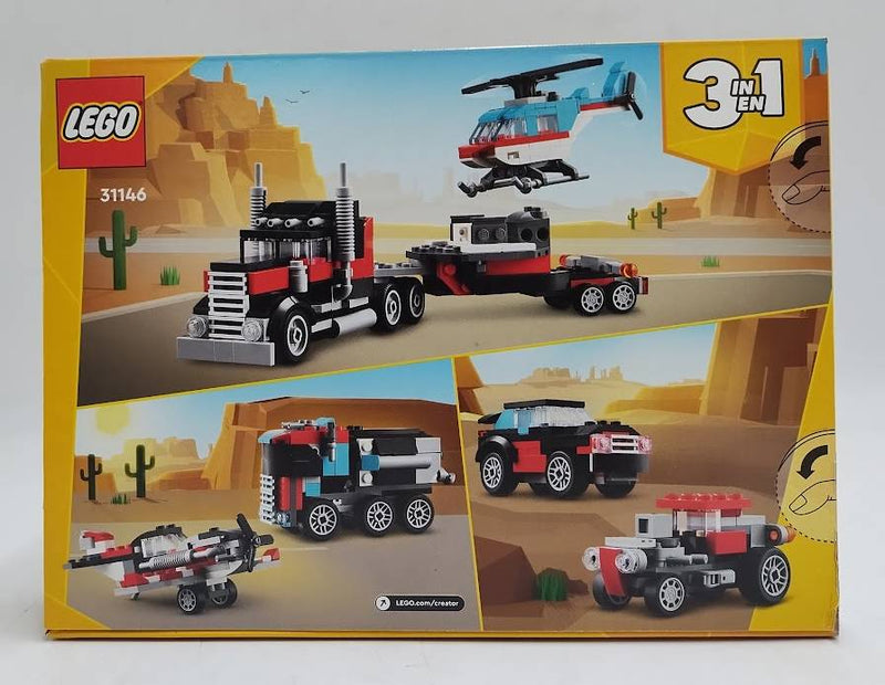 LEGO Creator 3 in 1 Flatbed Truck with Helicopter Toy 31146 SEE DETAILS