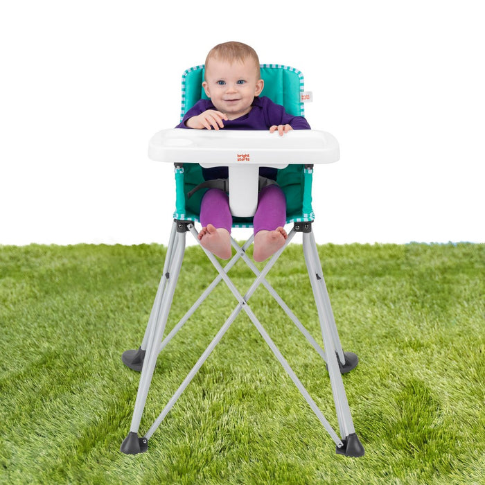 Bright Starts Pop 'n Dine Portable High Chair Indoor/Outdoor - Teal (LOCAL PICKUP ONLY)