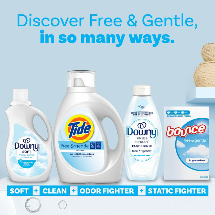 Tide Free & Gentle HE Compatible Liquid Laundry Detergent Soap - 132 fl oz