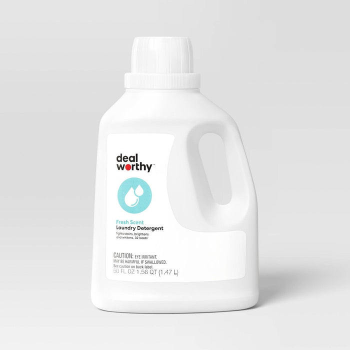 Laundry Detergent - Fresh Scent - 50oz - Dealworthy