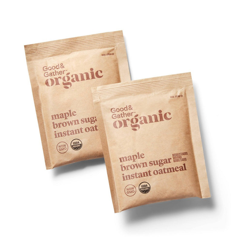 Organic Maple Brown Sugar Instant Oatmeal Packets - 11.28oz/8ct - Good & Gather