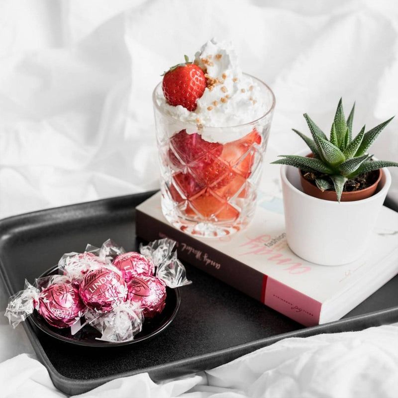 Lindt Lindor Valentine's Strawberries and Cream White Chocolate Truffles - 15.2oz