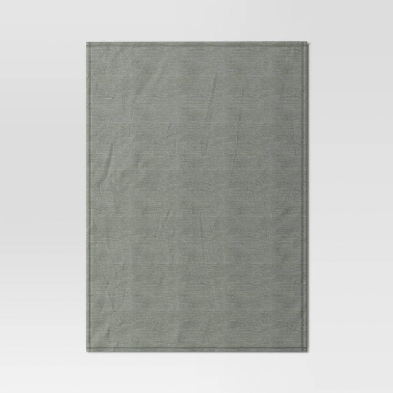 Oversized Casual Chenille Throw with Faux Shearling Reverse Soft Green - Threshold: Lightweight, 50x70, Machine Washable