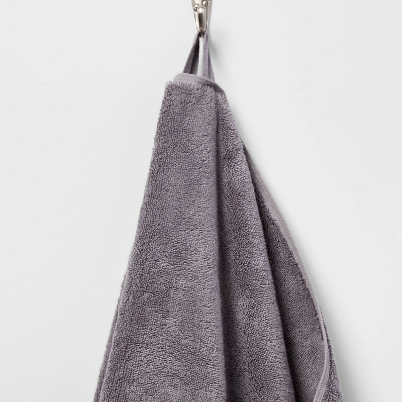 Total Fresh Antimicrobial Oversized Bath Towel Dark Gray - Threshold: 100% Cotton, Low Lint, Machine Washable