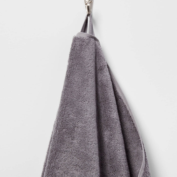 Total Fresh Antimicrobial Oversized Bath Towel Dark Gray - Threshold: 100% Cotton, Low Lint, Machine Washable
