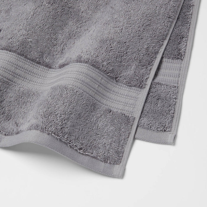 Total Fresh Antimicrobial Oversized Bath Towel Dark Gray - Threshold: 100% Cotton, Low Lint, Machine Washable