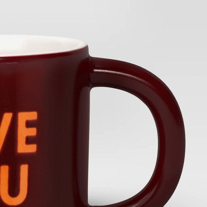 16oz Stoneware Love You Mug Maroon - Room Essentials