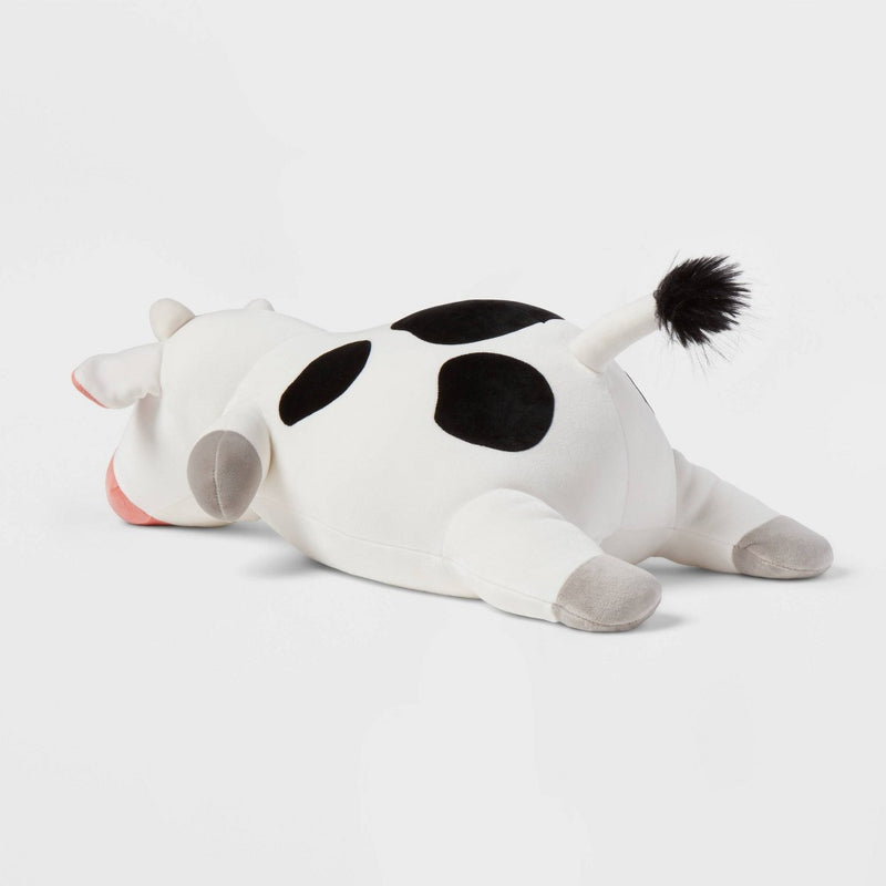 Cow Weighted Plush Kids' Throw Pillow Black/White - Pillowfort