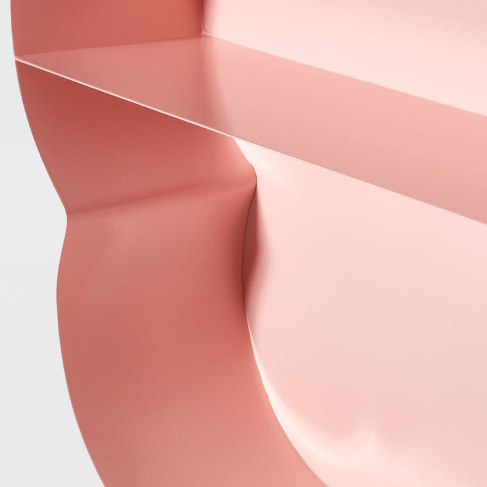 Metal Flower Kids' Shelf Pink - Pillowfort: Decorative Wall Sculpture, Flower Shaped Kids Wall Shelf, Iron Frame