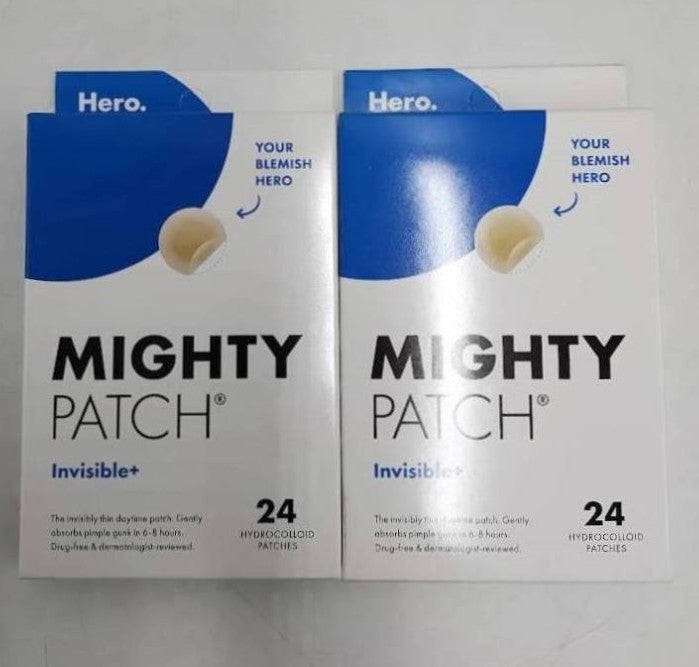 2 PACK ! Hero Cosmetics Mighty Patch Invisible + Acne Patches - 24ct EXP 11/27