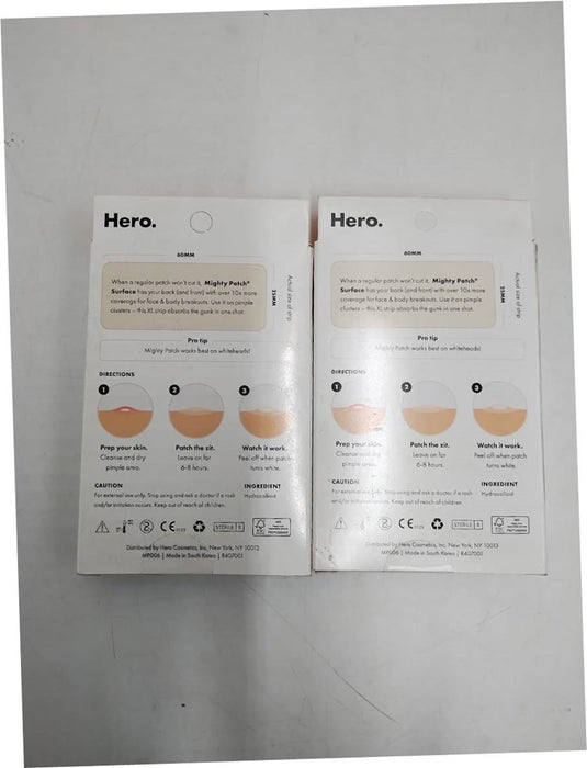 2 PACK ! Hero Cosmetics Mighty Surface Patch - 10ct -EXP 02/08/27