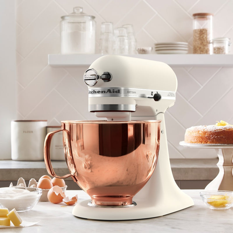 KitchenAid 5qt 10-Speed Stand Mixer with Copper Bowl Fresh Linen - Hearth & Hand with Magnolia: Metal, 325W, 22.8 lbs (LOCAL PICKUP ONLY)