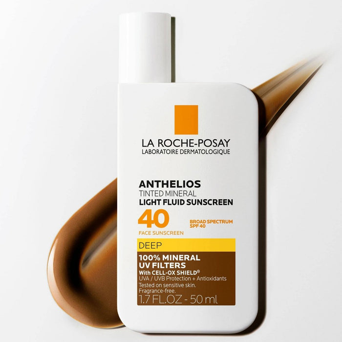La Roche Posay Anthelios 40 Tinted Mineral Light-Fluid Sunscreen - 1.7 fl oz - Deep