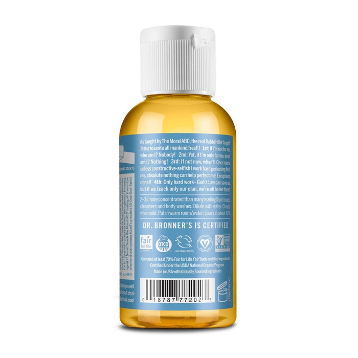 Dr. Bronner's Castile Soap - Unscented - 2 fl oz