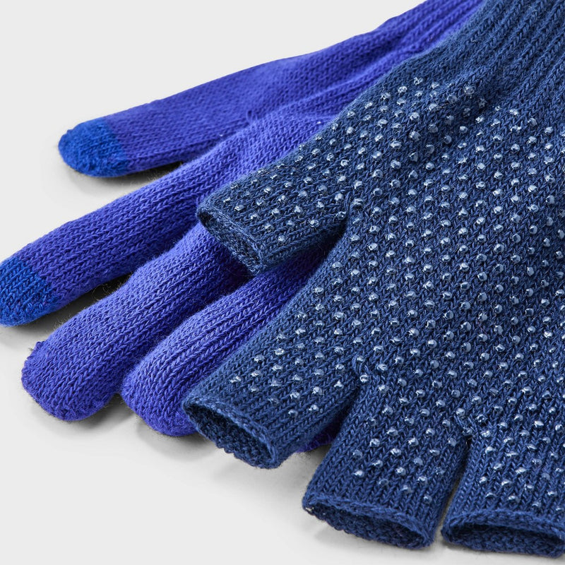Kids' 3-in-1 Value Mitten - Cat & Jack Navy Blue/Purple