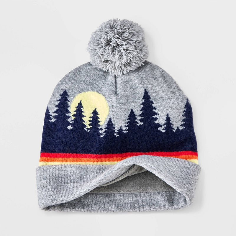 Boys' Wildlife Scenic Beanie Hat - Cat & Jack Gray
